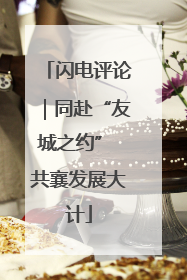 闪电评论｜同赴“友城之约” 共襄发展大计