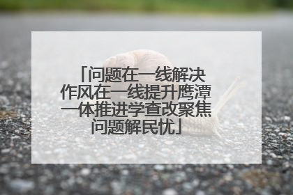 问题在一线解决 作风在一线提升鹰潭一体推进学查改聚焦问题解民忧