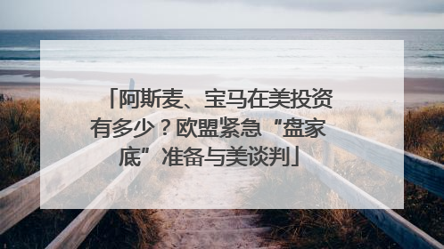 阿斯麦、宝马在美投资有多少？欧盟紧急“盘家底”准备与美谈判