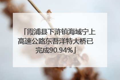 霞浦县下浒镇海域宁上高速公路东吾洋特大桥已完成90.94%