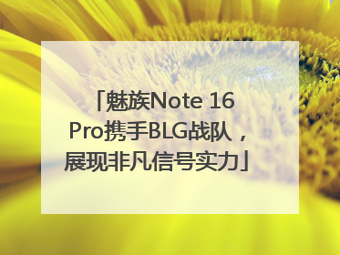 魅族Note 16 Pro携手BLG战队，展现非凡信号实力