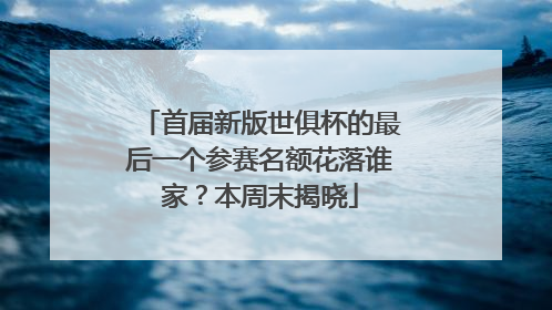 首届新版世俱杯的最后一个参赛名额花落谁家？本周末揭晓