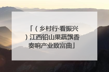 （乡村行·看振兴）江西铅山果蔬飘香 奏响产业致富曲