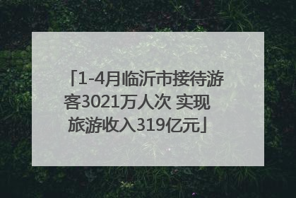 1-4月临沂市接待游客3021万人次 实现旅游收入319亿元