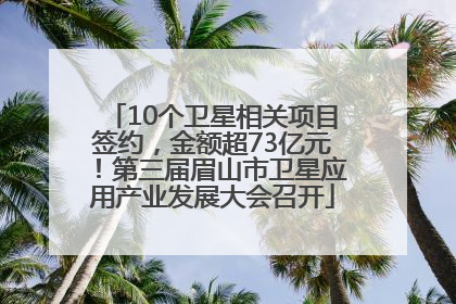 10个卫星相关项目签约，金额超73亿元！第三届眉山市卫星应用产业发展大会召开