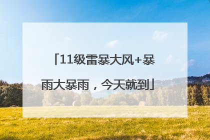 11级雷暴大风+暴雨大暴雨，今天就到