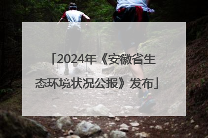 2024年《安徽省生态环境状况公报》发布