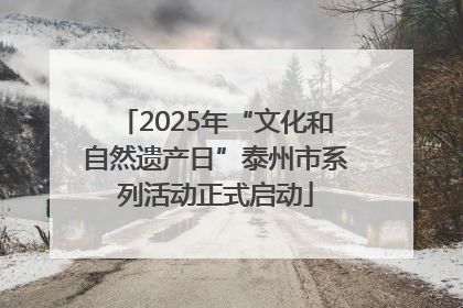 2025年“文化和自然遗产日”泰州市系列活动正式启动