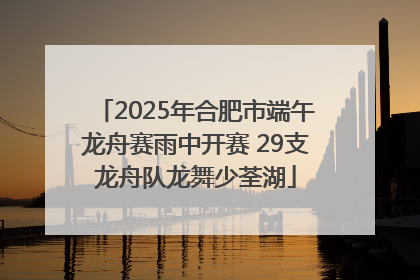 2025年合肥市端午龙舟赛雨中开赛 29支龙舟队龙舞少荃湖