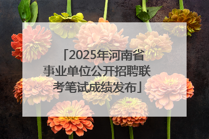 2025年河南省事业单位公开招聘联考笔试成绩发布
