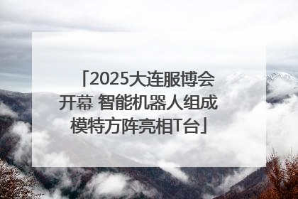 2025大连服博会开幕 智能机器人组成模特方阵亮相T台