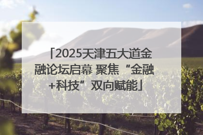 2025天津五大道金融论坛启幕 聚焦“金融+科技”双向赋能