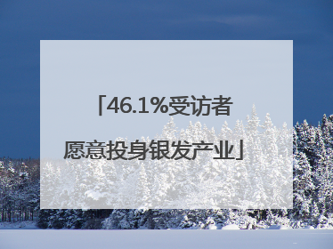 46.1%受访者愿意投身银发产业
