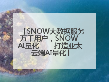 SNOW大数据服务万千用户，SNOW AI量化——打造亚太云端AI量化